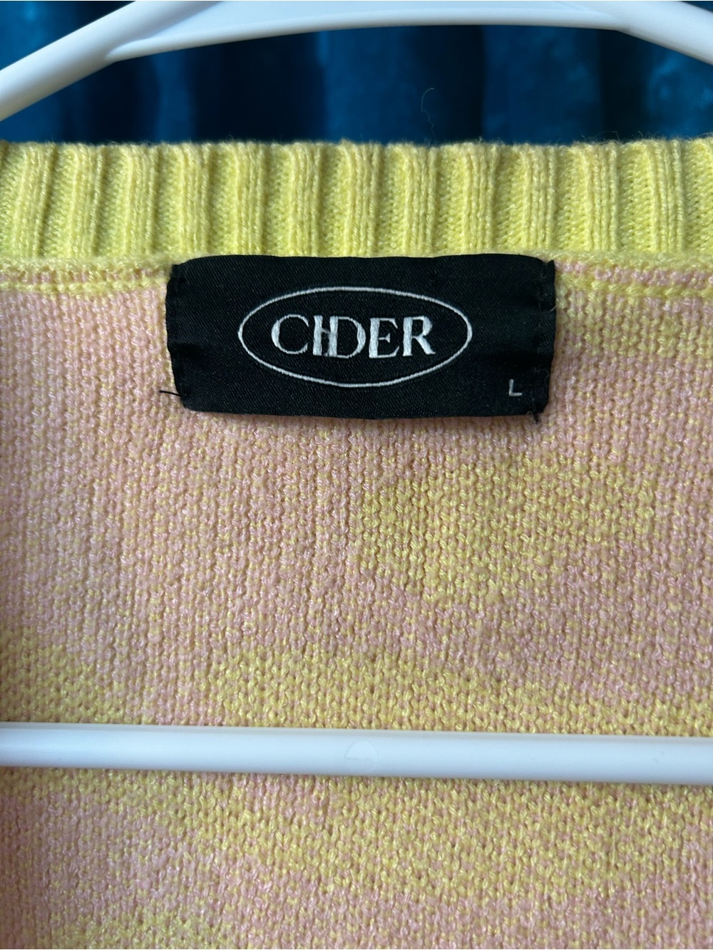Cider Pastel Colorblock Cardigan Sweater — Pink, Green, Yellow - Picture 2 of 4